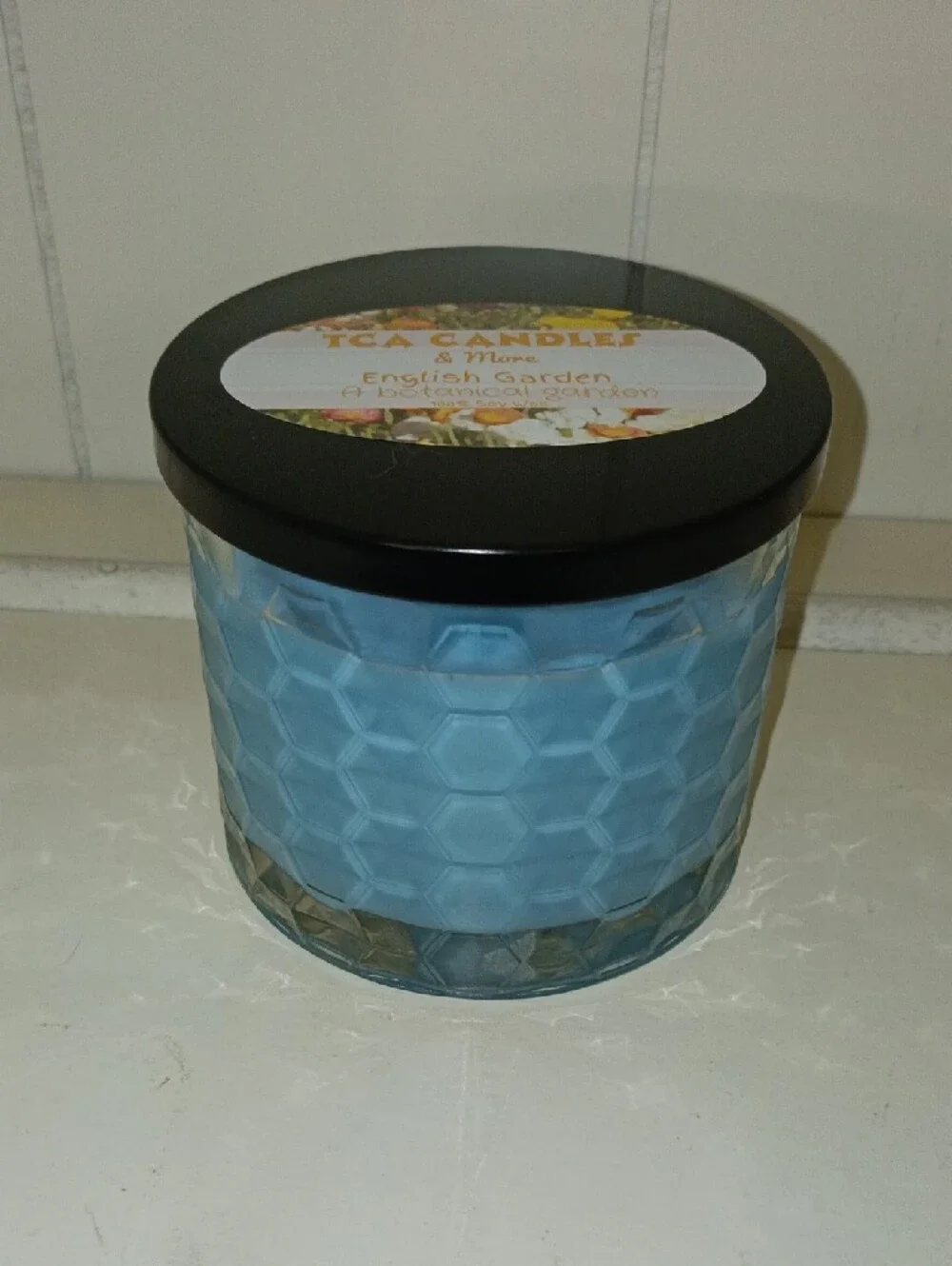 TCA Candles English Garden Blue Scented Jar Candle